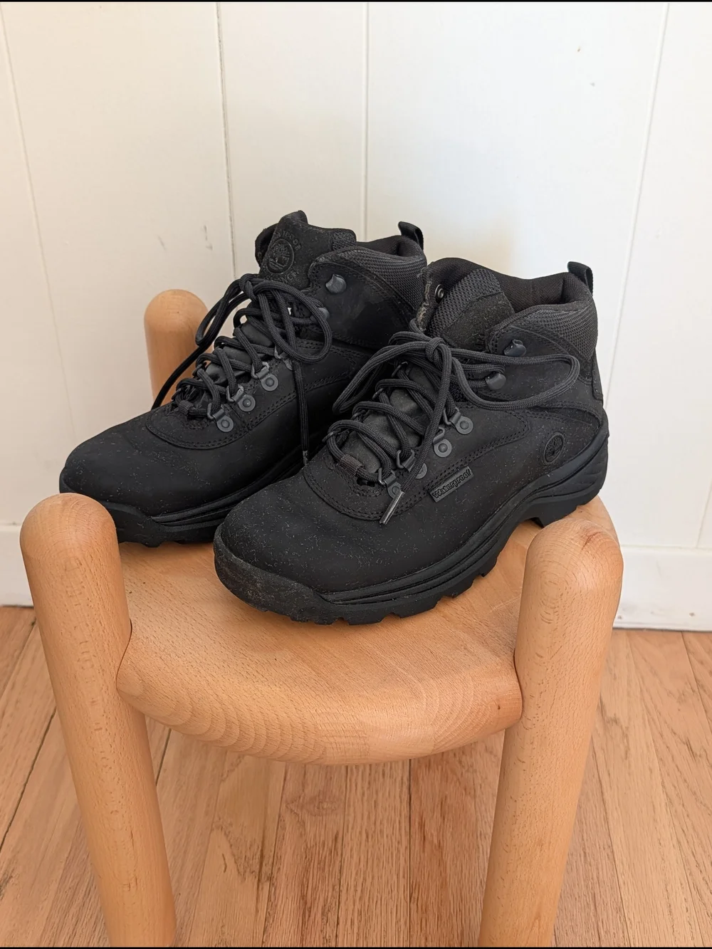 Timberland Women's White Ledge Mid Hiking Boots  | Black | 8.5